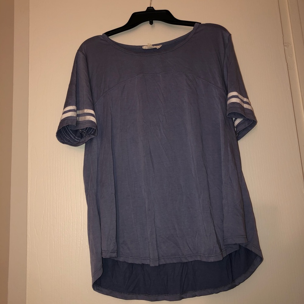 Lilac purple baseball tee shirt short sleeve